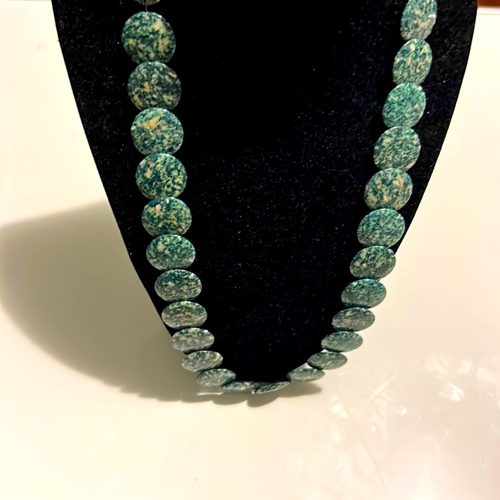 Handmade beautiful necklaces with oceans jasper .